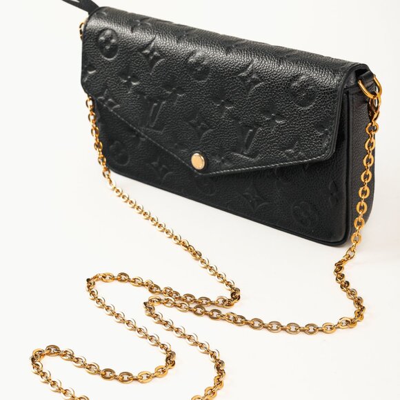 Louis Vuitton Felicie Black Monogram Empreinte Leather Pochette - Picture 7 of 16